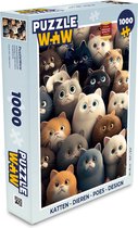 Puzzel Katten - Dieren - Poes - Design - Meiden - Jongens - Legpuzzel - Puzzel 1000 stukjes volwassenen