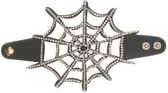Armband skai met strass spinnenweb