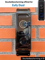 Deurbelbescherming Eufy Dual 2 Pro - RVS zwart (anti-diefstal cover - videodeurbel bescherming - videodeurbel beschermer - videodeurbel hoes - videodeurbel cover - beveiligingscamera beschermer nr.44)