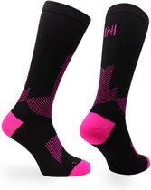 Norfolk Lichte Compressie Sokken Hardlopen - 1 Paar - Anti Bacterieel Meryl Skinlife Hardloopsokken - Compressiekousen - Sportsokken - Roze - Maat 39-42 - Valencia