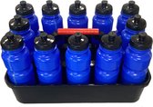 Caisse à bouteilles avec 12 bouteilles de 750 ml - Caisse à eau - 12 bouteilles avec caisse - Porte-bouteilles Ciclón Sports - Blauw