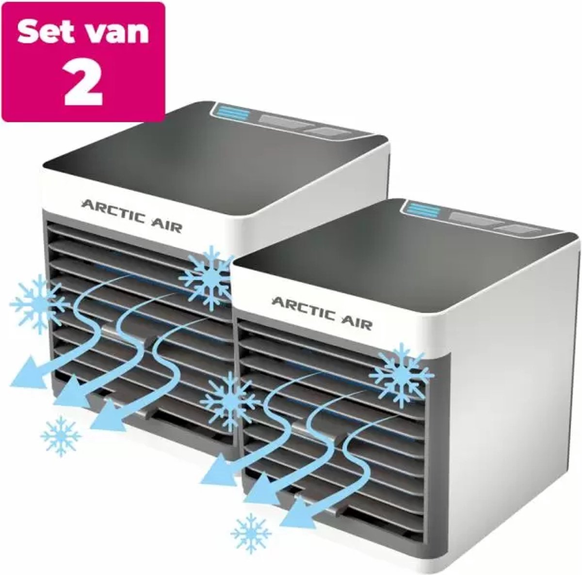 Arctic Air Ultra - Portable Luchtkoeler - 3 Snelheden - Set van 2