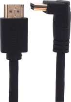 NÖRDIC HDMI-414 HDMI naar HDMI adapter - Haakse connector - 4K30Hz - 30 cm - Zwart