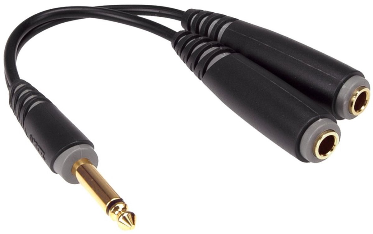 Klotz AYU-2 Y adapter TS 6.35mm mono - 2x TS 6.35mm mono 0.2m