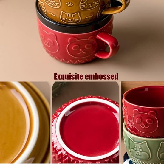 Tasse À Café, Tasse Avec Couvercle Et Cuillère À Café Creative