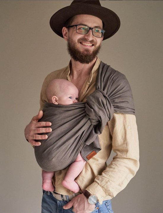 HÉ BOO ! - Grijs- Porte-bébé en lin - Porte-bébé - Écharpe de portage - Bébé  de... | bol