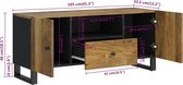 vidaXL - Tv-meubel - 105x33,5x46 - cm - massief - mangohout - en - bewerkt - hout