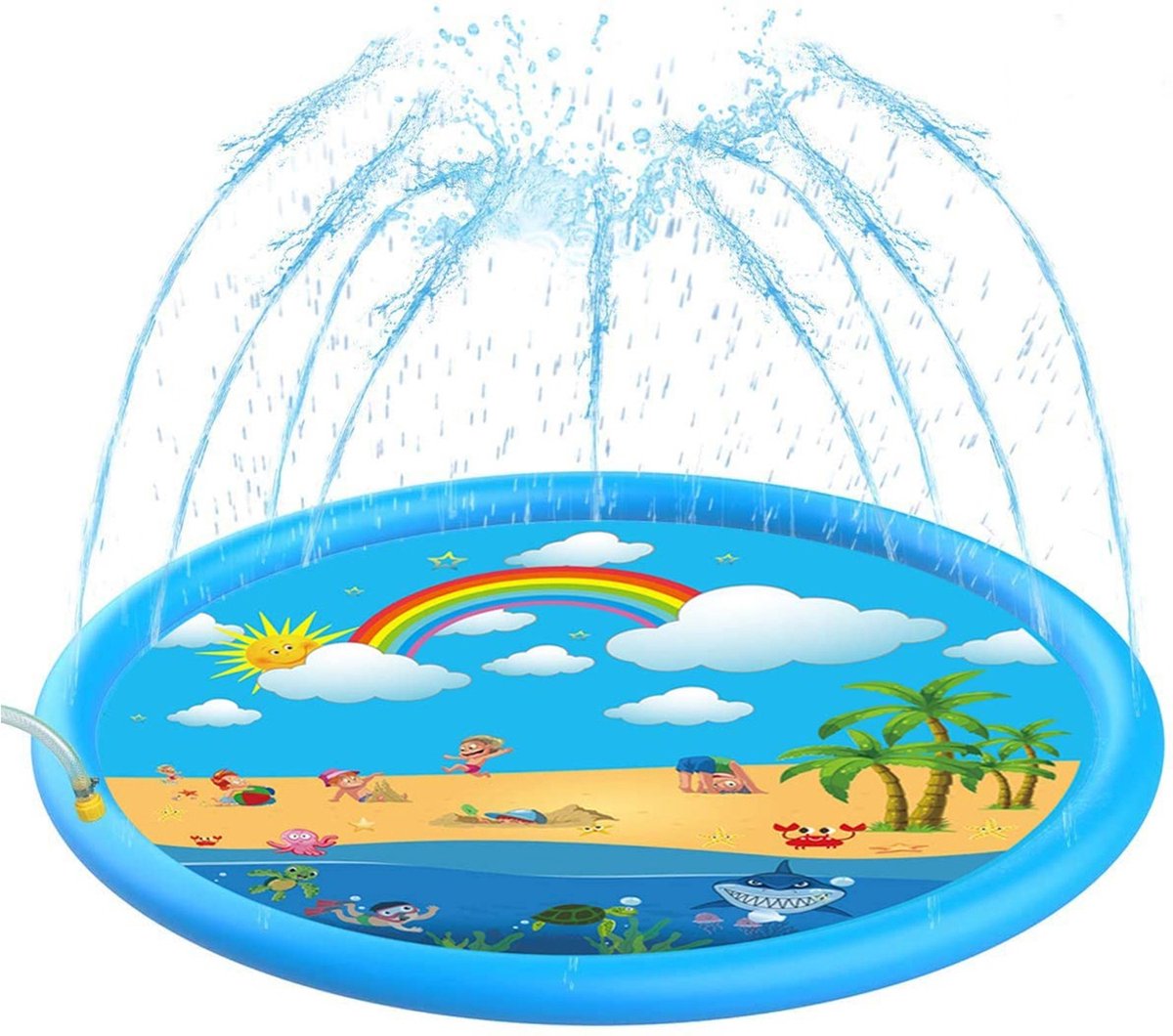 Xd Xtreme - Water Fontein Speelmat voor Kinderen - waterspeelgoed - 170CM - met sproeiers - Eiland thema - Verkoeling voor kids - Xd  Xtreme
