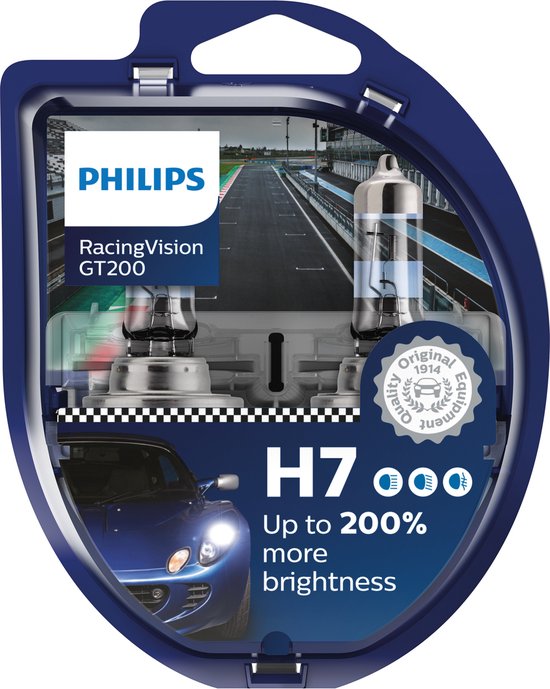 Philips - H7 - Reservelampen - Racing Vision - 12V 55W - 2 Stuks