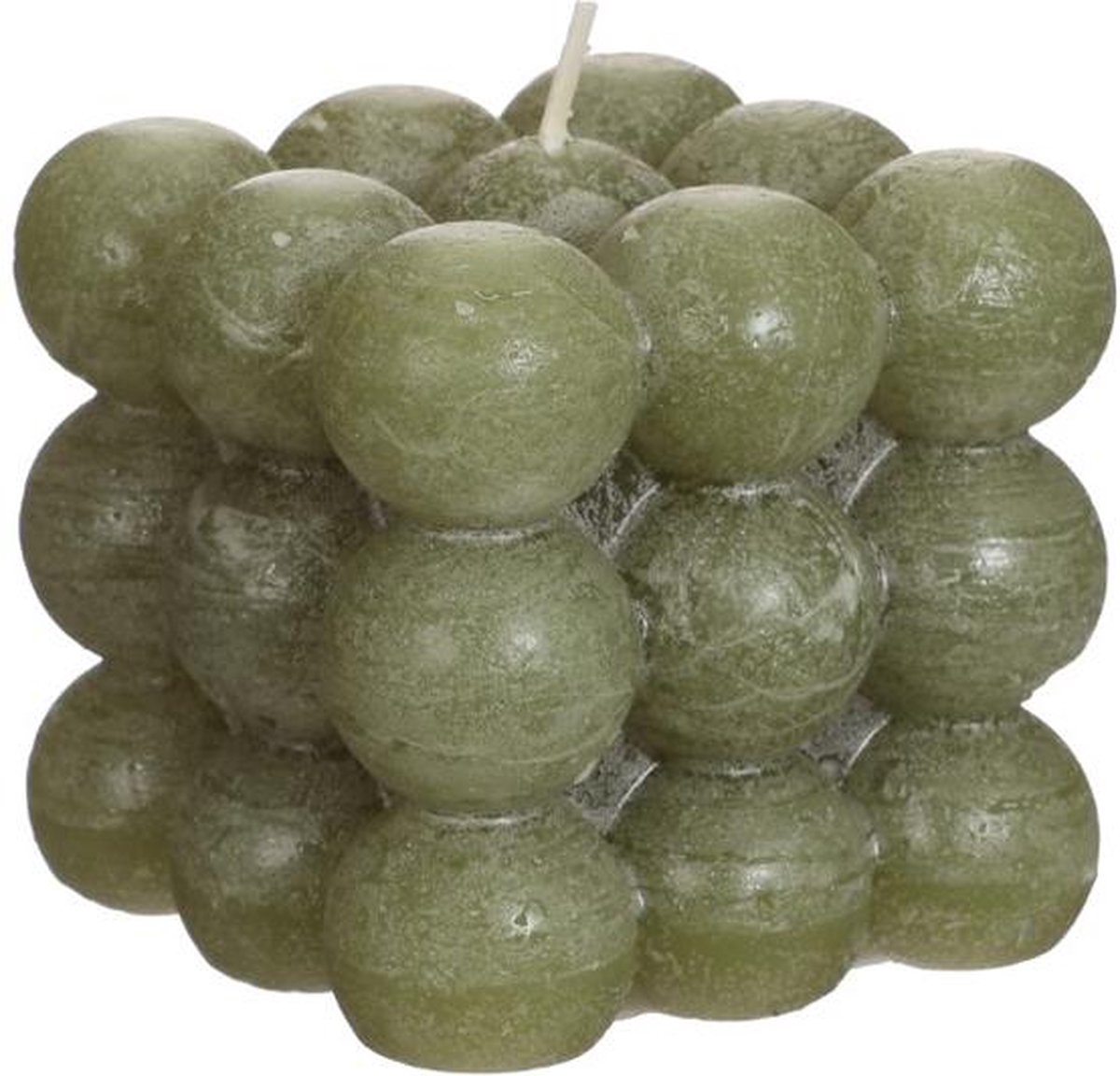 Ideas 4 Seasons Mosgroen Bubbel Kaars 8x8x8 Cm