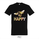 T-shirt Happy Bee - T-shirt korte mouw - zwart - 4 jaar