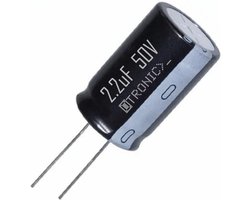 OTRONIC® 10x Condensator 2.2uF 50v Elektrolytisch (ELCO) zwart