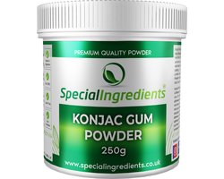 Konjac (Konjak) Gom - 250 g - Vegetarisch Verdikkingsmiddel en Stabilisator - Moderne Gastronomie - Moleculair Koken - Hersluitbare Pot - Recycled Plastic