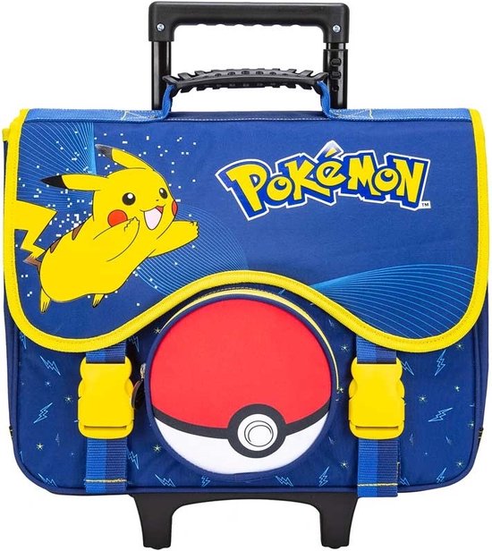 Cartable trolley Pokémon 2 compartiments 41x40x16