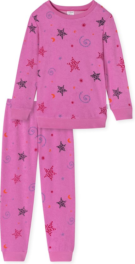 Schiesser Schlafanzug Lang - Girls World Meisjes Pyjamaset - pink