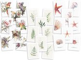Cartes postales Fabrikten - Tropical - Or Botanique - Plage - Bundle - 24 pcs - A6