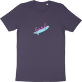 Heren T Shirt - Dames T Shirt - Surf - Paars - L