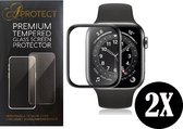 APROTECT® - Screenprotector voor Apple Watch 3 42mm - Tempered glass - Geschikt voor iWatch 3 42mm - Full Cover Screen protector - 2 stuks