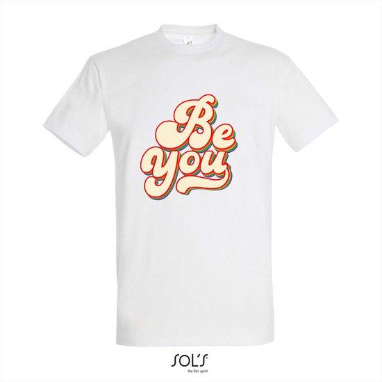T-shirt Be You - T-shirt korte mouw - Wit - 4 jaar