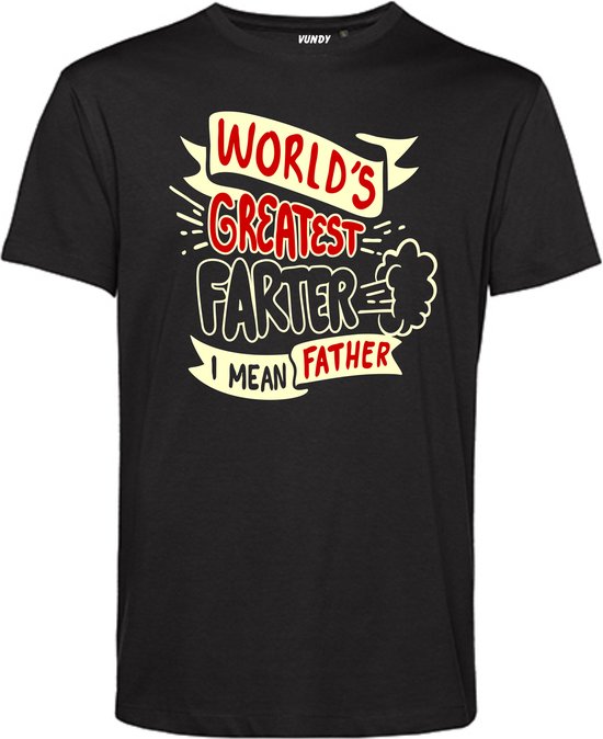 T-shirt World Greatest Farter | Vaderdag | Vaderdag cadeau met tekst | Vaderdag cadeau | Zwart | maat XL