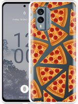 Cazy Hoesje geschikt voor Nokia X30 Pizza Party