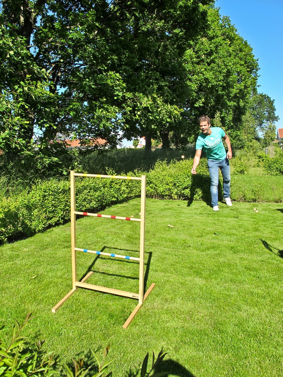 Bex Spin Ladder Original – Ladder Toss Werpspel – Houten Buitenspel Van Rubberhout – Inclusief 6 Touwballen – Complete Set – Vanaf 8 Jaar — afbeelding 9