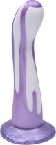 Ylva & Dite - Swan -Siliconen G-spot / Anale dildo - Made in Holland - Pastel Violet / Violet Metallic