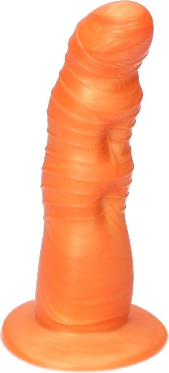 Goedkoopste Ylva & Dite - Rhea - Siliconen Dildo met zuignap - Made in Holland - Satijn Oranje Geel