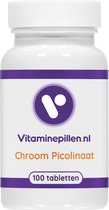 Vitaminepillen.nl | Chroom picolinaat | Tabletten | 100 stuks | Gratis verzending | Draagt oa. bij aan een normale stofwisseling en bloedsuikergehalten.