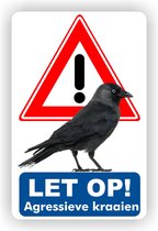 Agressieve kraaien sticker (L)