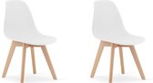 KITO - Chaises de salle à manger - lot de 2 chaises de table à manger - blanc