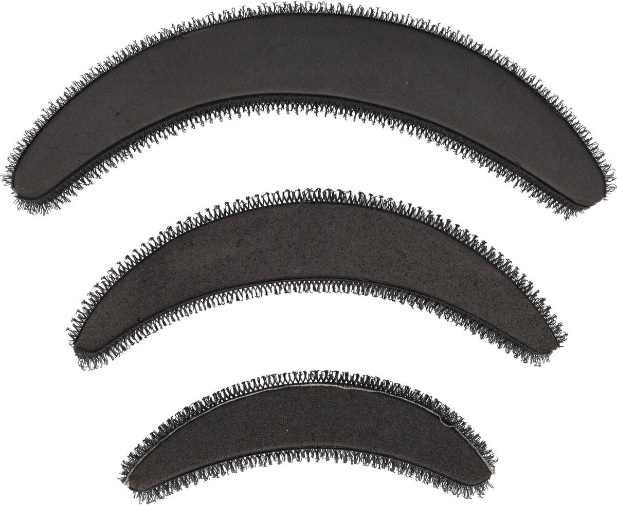 Hair Tool Volume Maker Ovaal 3 Stuks Zwart Hulpmiddel Kapsel