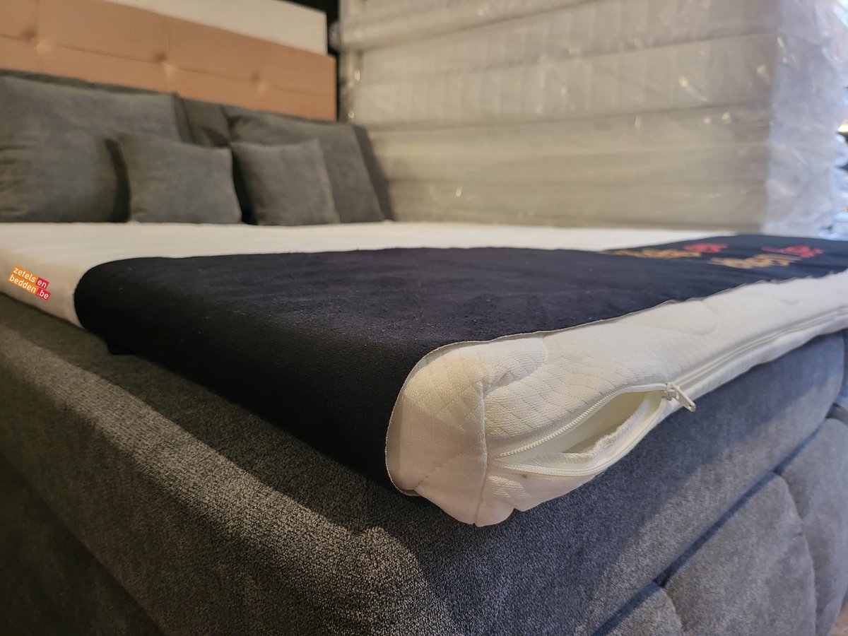 Topper comfortschuim 7cm dik - 180x200 cm tweepersoons topdekmatras - Topmatras Zetelsenbedden - afritsbaar tijk - Koudschuim topper