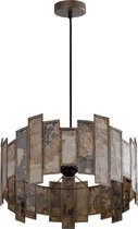 PTMD Levan Brass stone veneer hanging lamp round