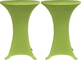 vidaXL Housse de table stretch 2 pièces 70 cm vert