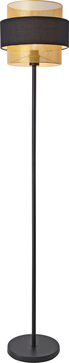 Staande lamp Albans vloerlamp 160x30 cm zwart en goudkleurig