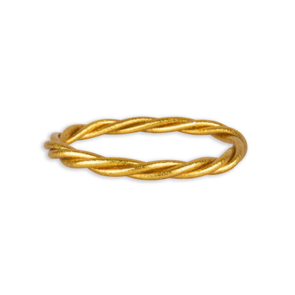 HINTH Lucky Bracelet, Twisted, Light Gold, Size S, Mantra Armband, Buddha Armband