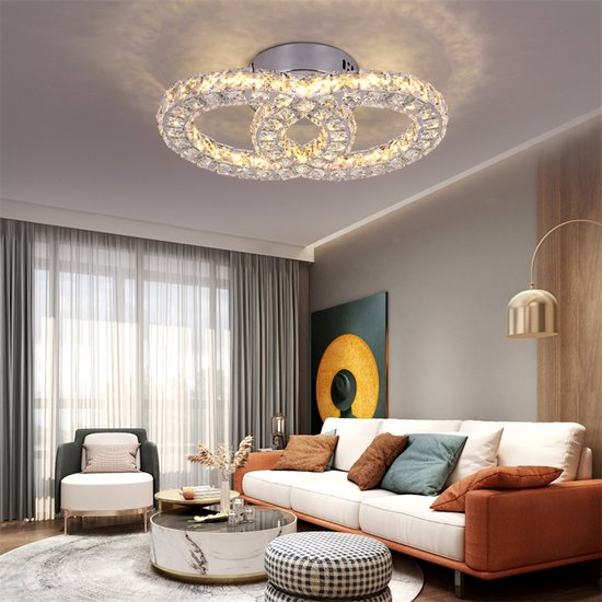 Crystal Aisle Lamp - Crystal Led Lamp - Lampe Moderne - 40 cm - Plafonnier  LED -... | bol