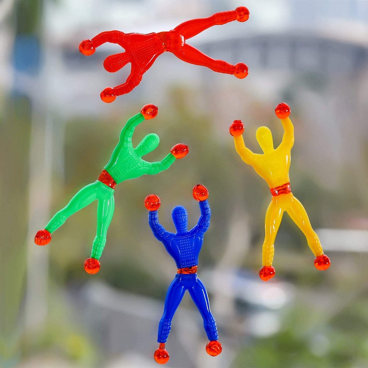 Raamklimmer - Kleverige Poppetjes - Sticky Acrobaat - 10 Stuks