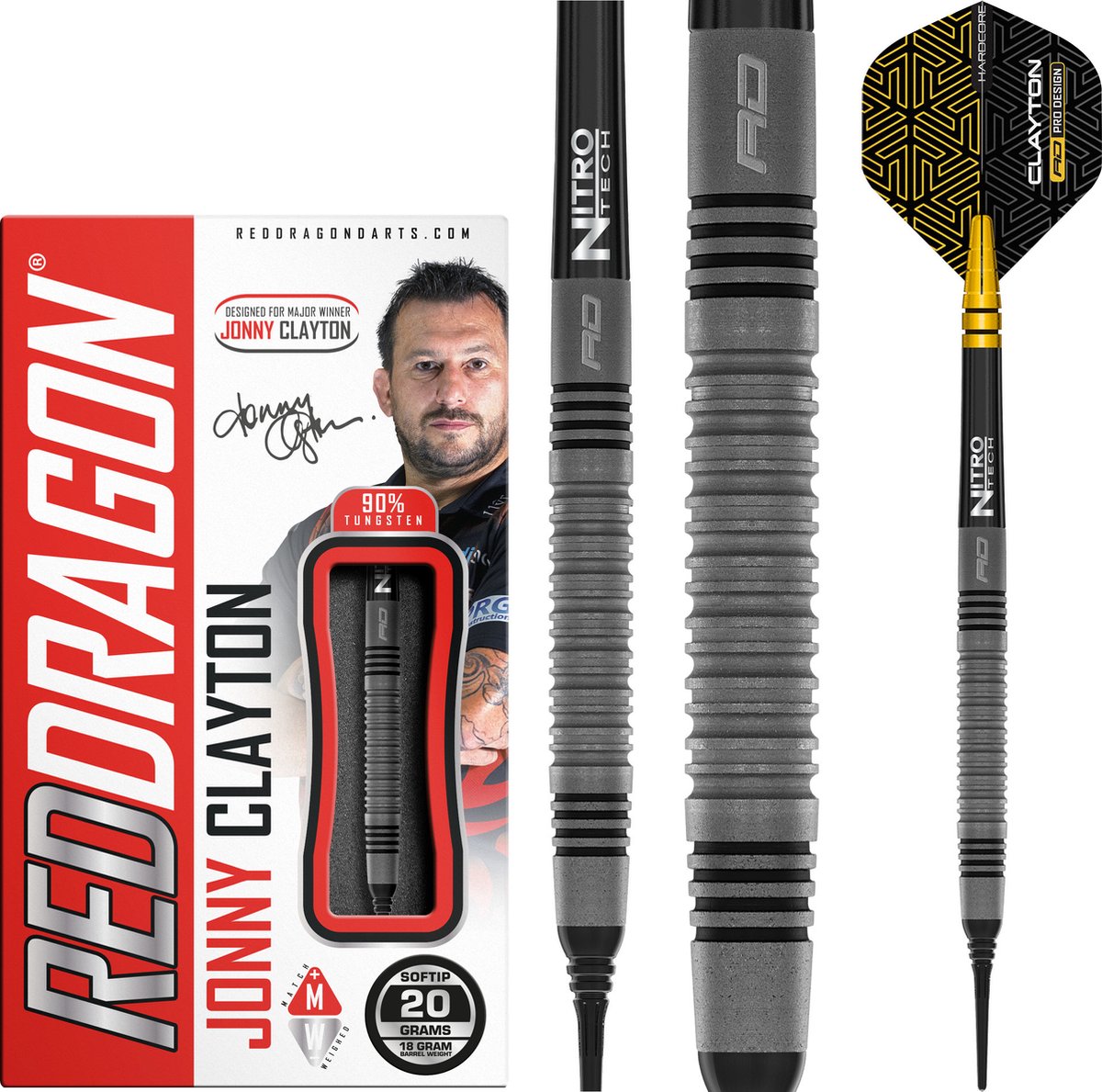 Red Dragon Jonny Clayton Oxide Edition 90% - Soft Tip Darts