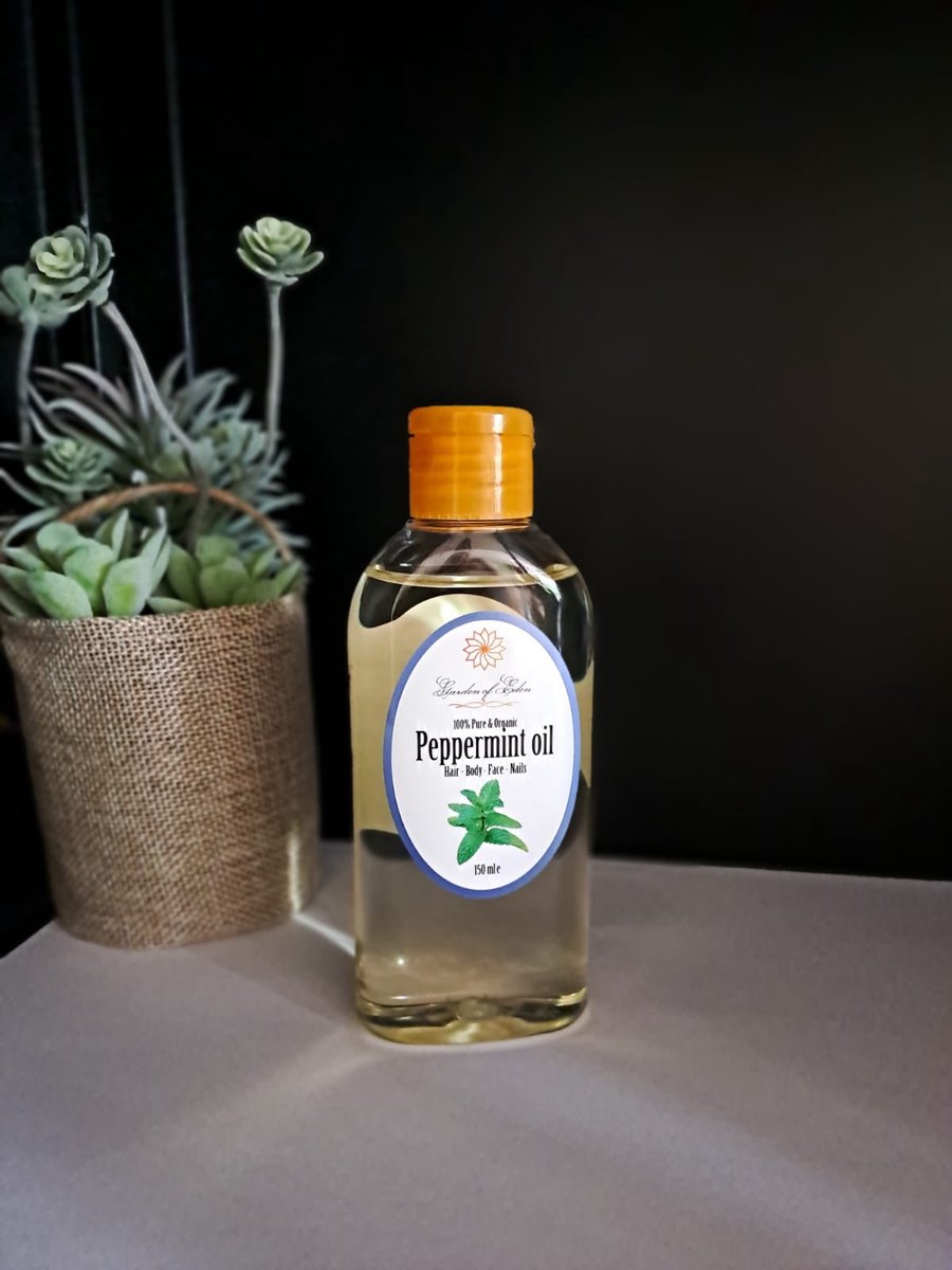 Goedkoopste Garden of Eden - Pure organic koudgeperste pepermunt olie 150ml voor huid en haar - pepermuntolie - body olie - massage olie