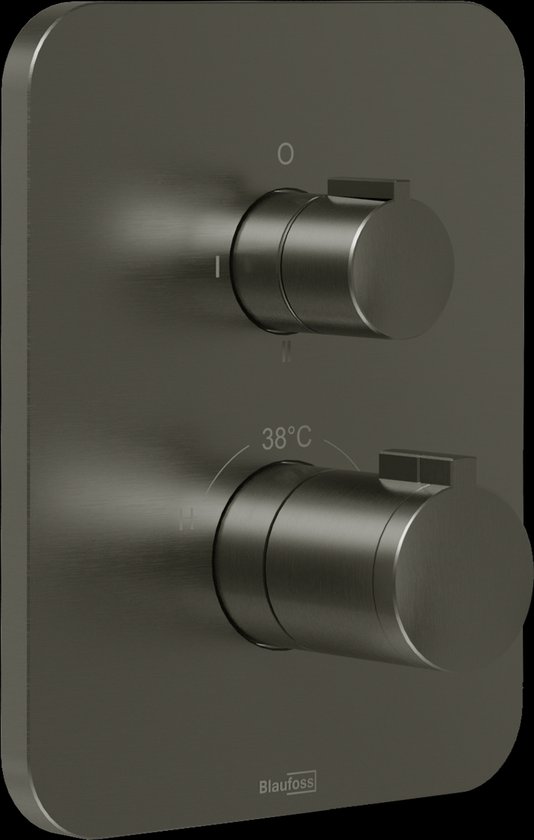 Axor ShowerSelect ID - Thermostatische Inbouwkraan, Voor 2 Functies Geborsteld Zwart Chroom 36750340