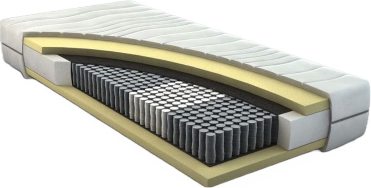 dreambedden Matras Subliem - 130x210 - Nasa Traagschuim - ca. 21cm dik - Anti Allergisch wit