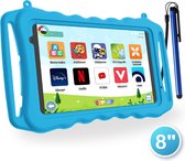 DEPLAY Kids Tablet SMART - Kindertablet - Ouder Control App - 5000 Mah Batterij - Touchscreen Pen & Beschermhoes – Blauw - Android 13 - 8 Inch