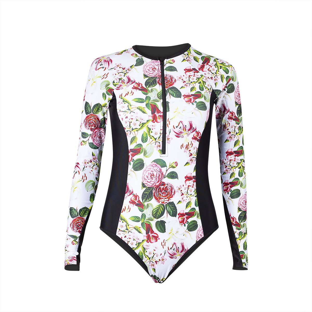 Dames lycra swimsuit | L | green flower