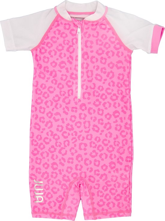 JUJA - UV Zwempak voor baby's - korte mouwen - Leopard - Roze - maat 62-68cm