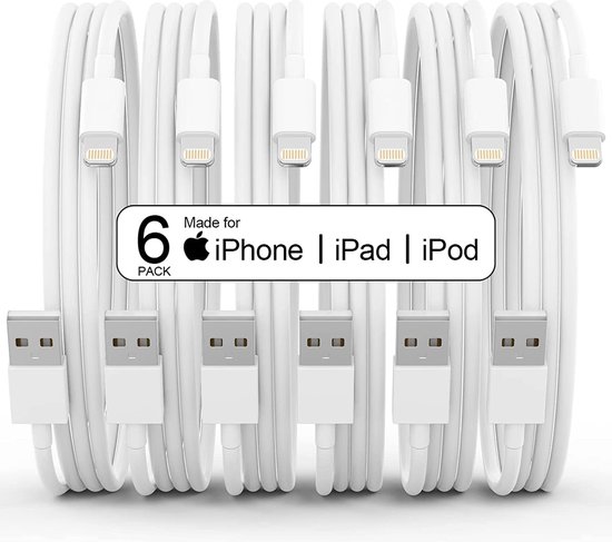 Intelectro iPhone Kabel 6 Pack - Laad Op met Ongeëvenaarde Snelheid en ...