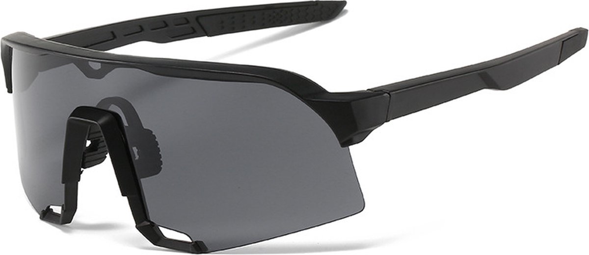 Fietsbril - Sportbril - Racefiets - Mountainbike - MTB - Zonnebril - UV bescherming - Zwart - 