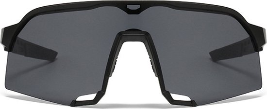 Fietsbril - Sportbril - Racefiets - Mountainbike - MTB - Zonnebril - UV bescherming - Zwart - 