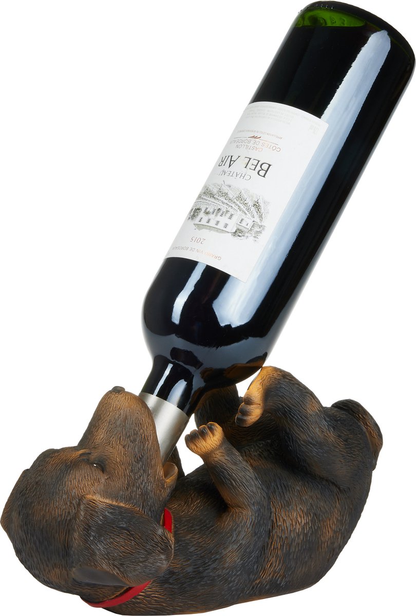 BRUBAKER Wine Bottle Holder Motorcycle - Wall Art Sculpture Metal - with 3 Glass Holders - Including Greeting Card for Wine Gift